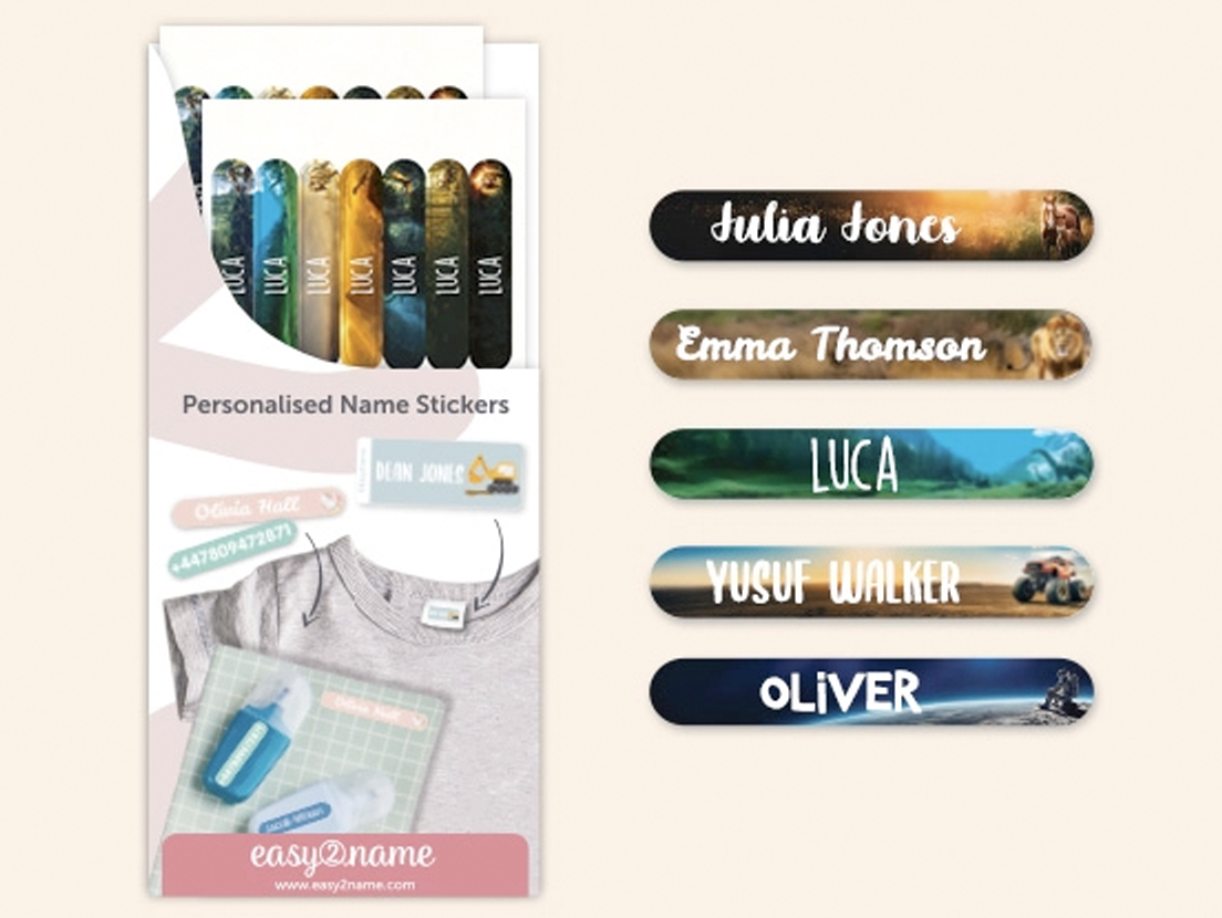 Mini Realistic Name Stickers