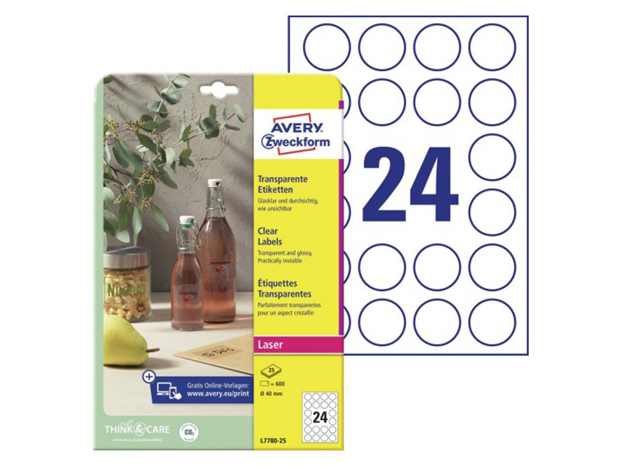 Crystal Clear labels (L7780-25)