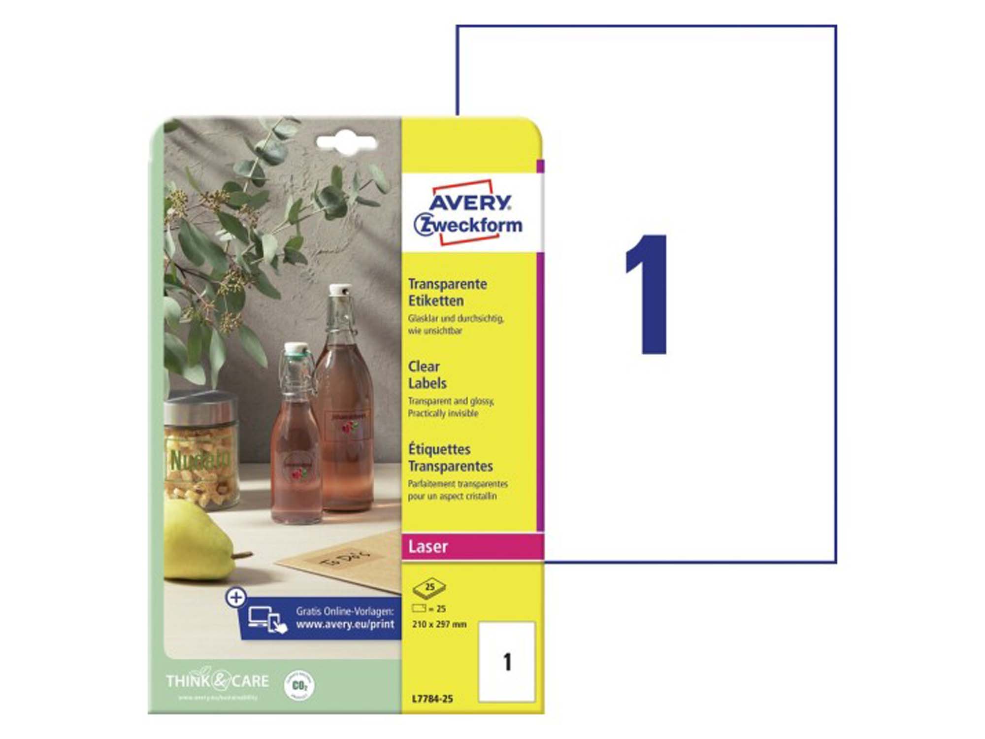 ملصقات واضحة وضوح الشمس (L7784-25)