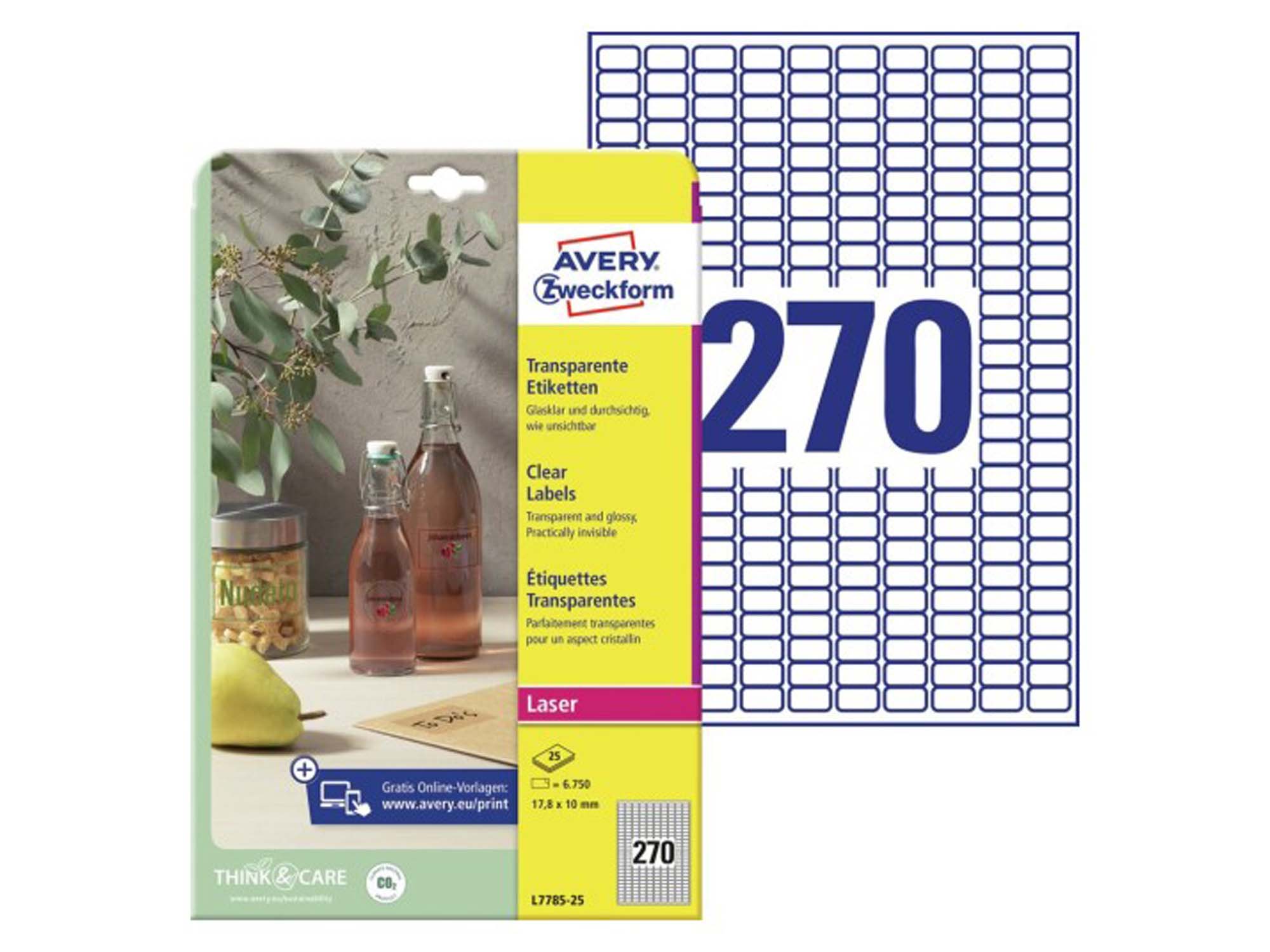 Crystal Clear labels (L7785-25)