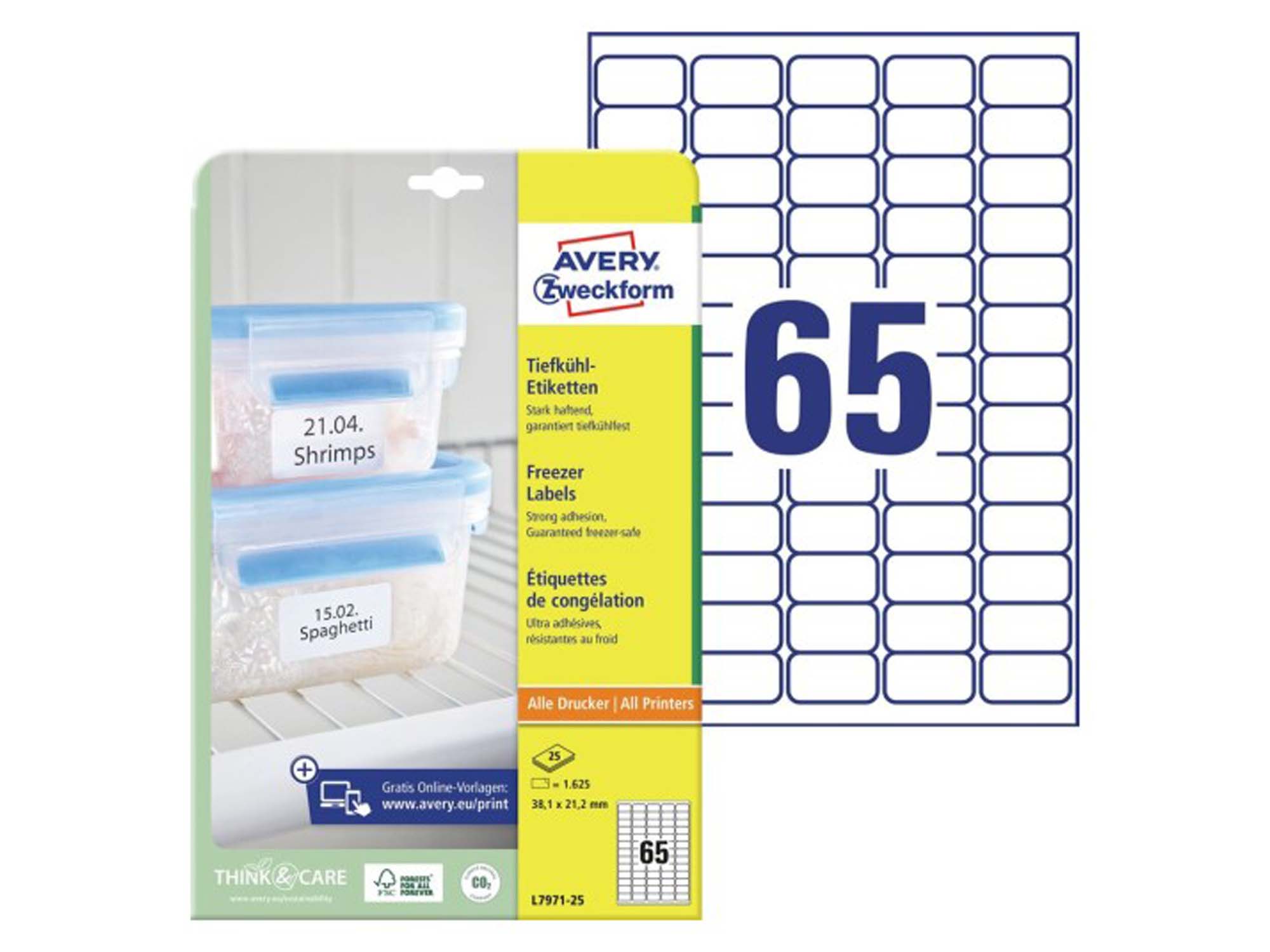 Freezer labels (L7971-25)