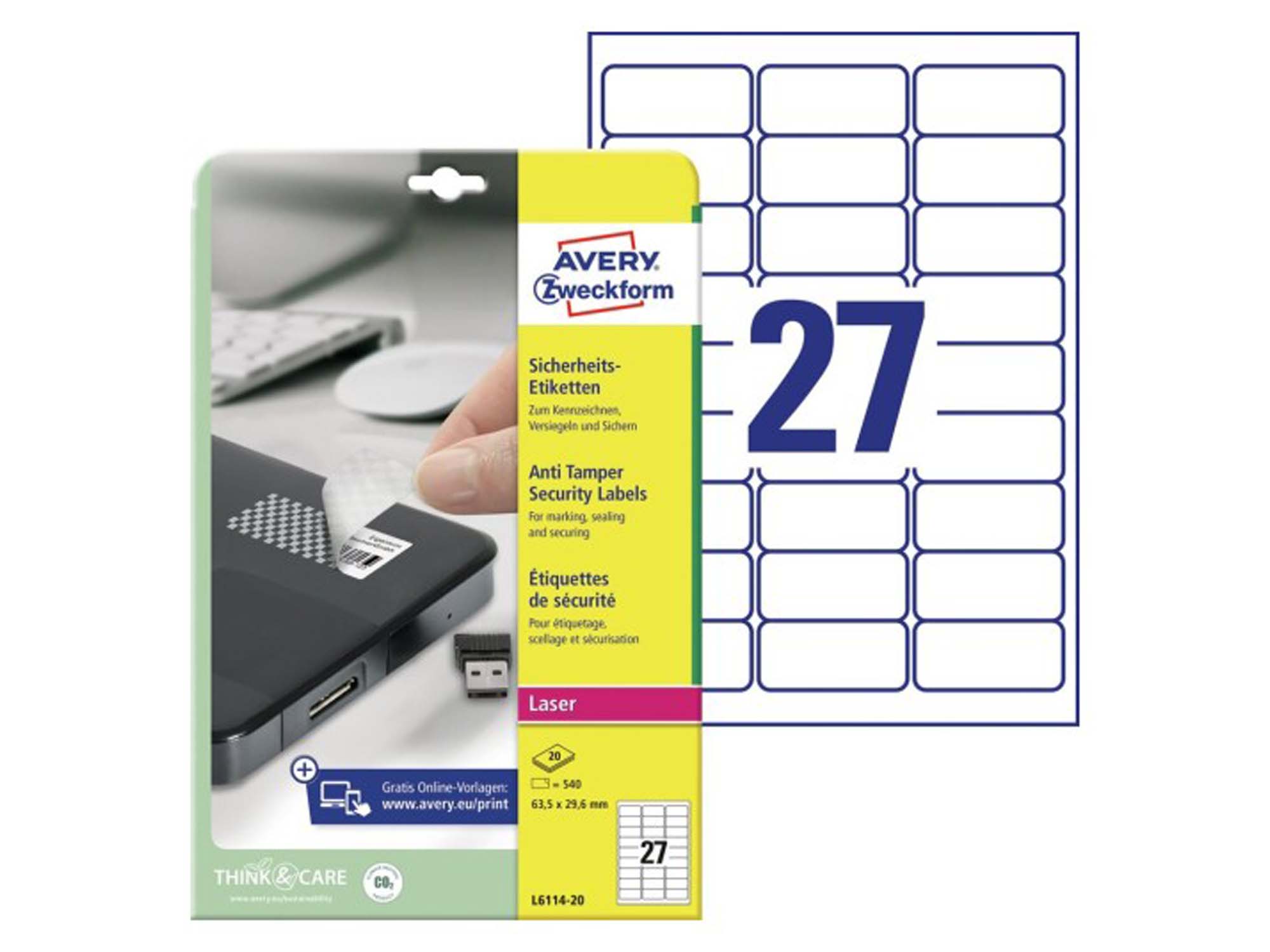 Tamper Proof Labels (L6114-20)