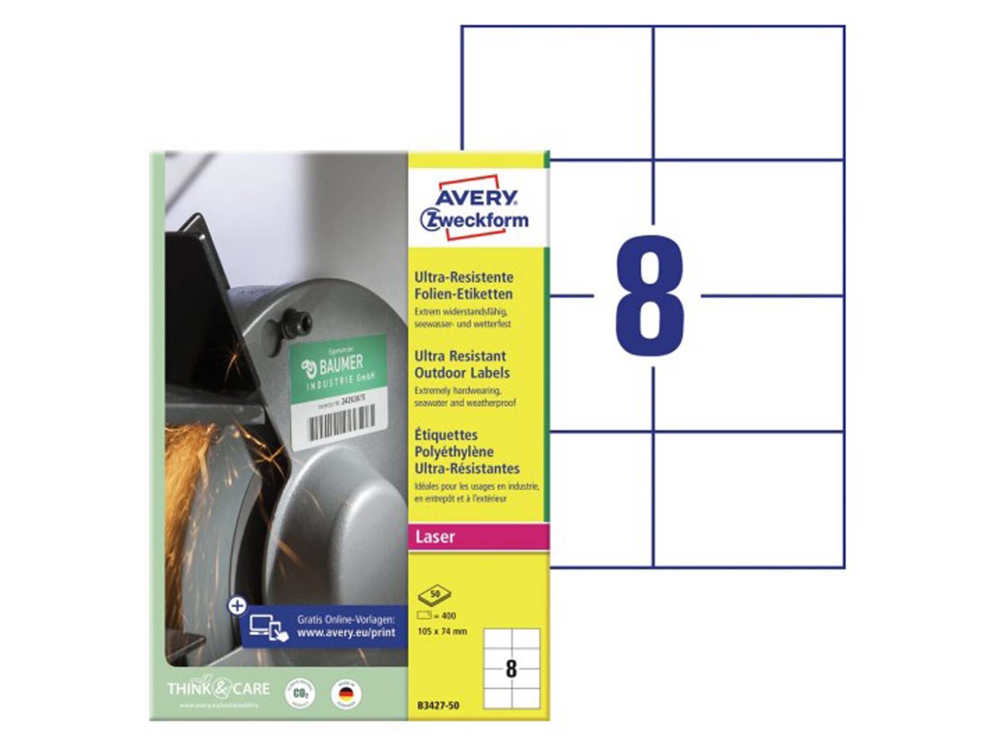 Ultra Resistant Outdoor Labels (B3427-50)