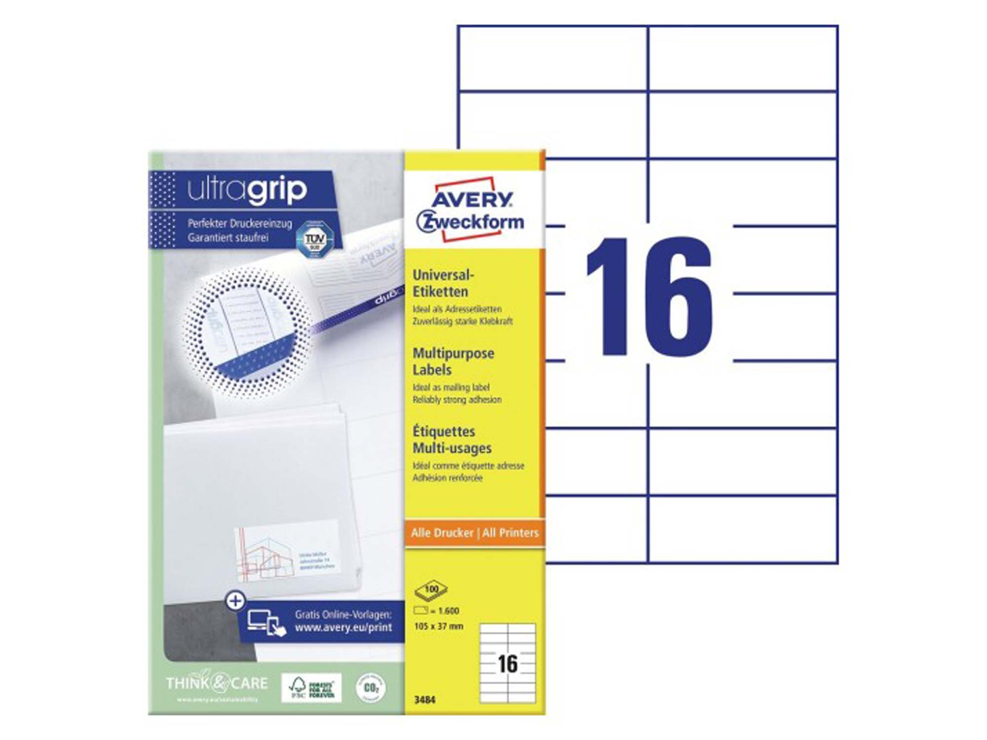 Multipurpose General-use Labels (3484)