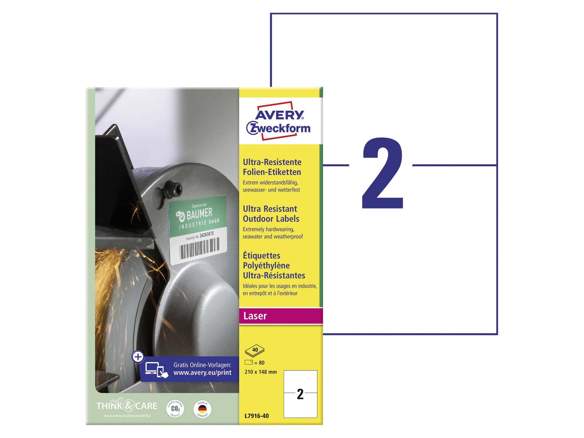 Ultra Resistant Outdoor Labels (L7916-40)