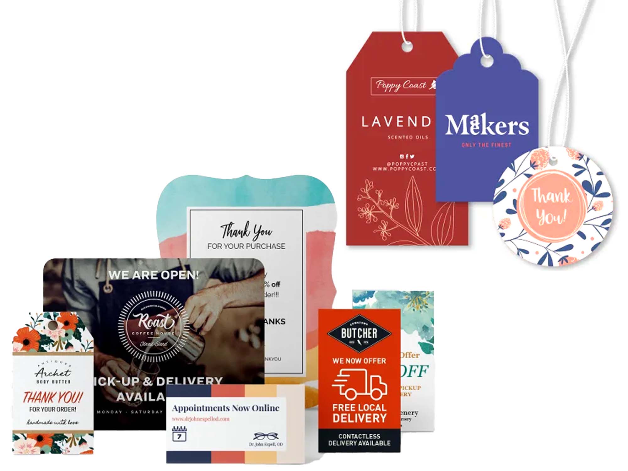 البطاقات والعلامات