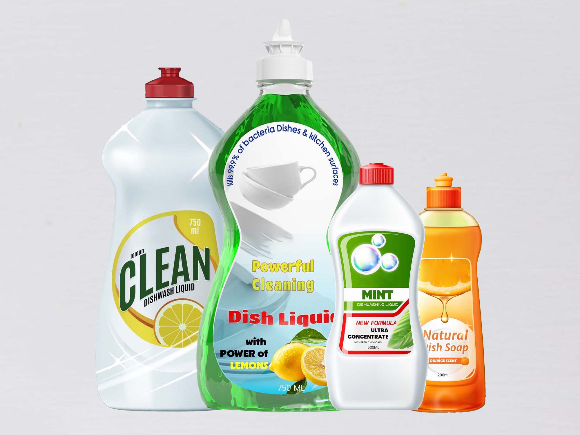 Dishwashing liquid label