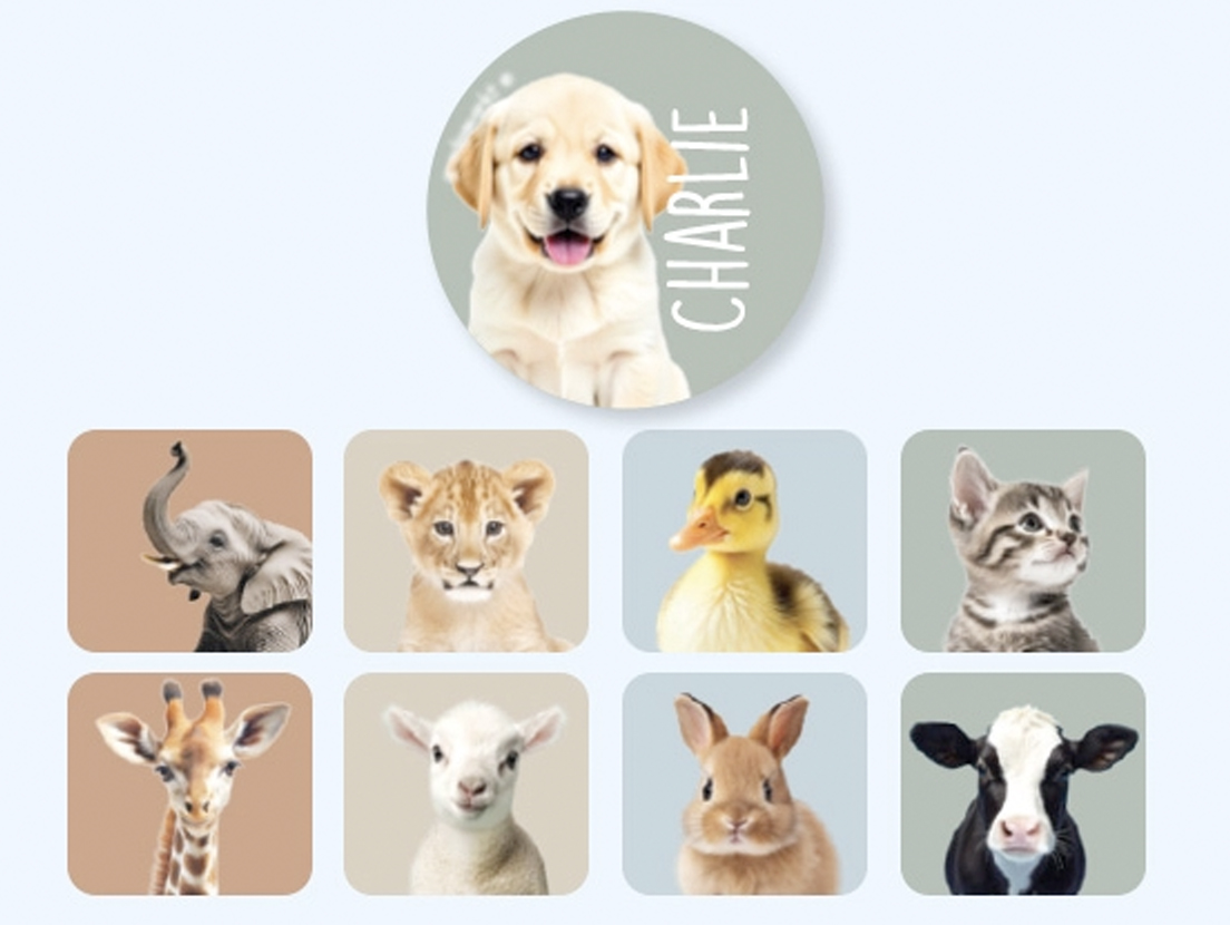 Round Realistic Name Stickers 8
