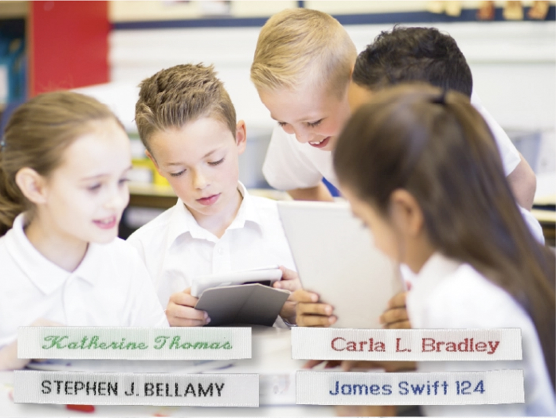 Small Name Labels  – multicolour 1