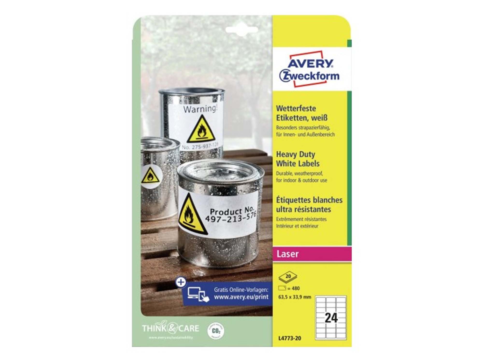 Weatherproof film labels (L4773-20) 2