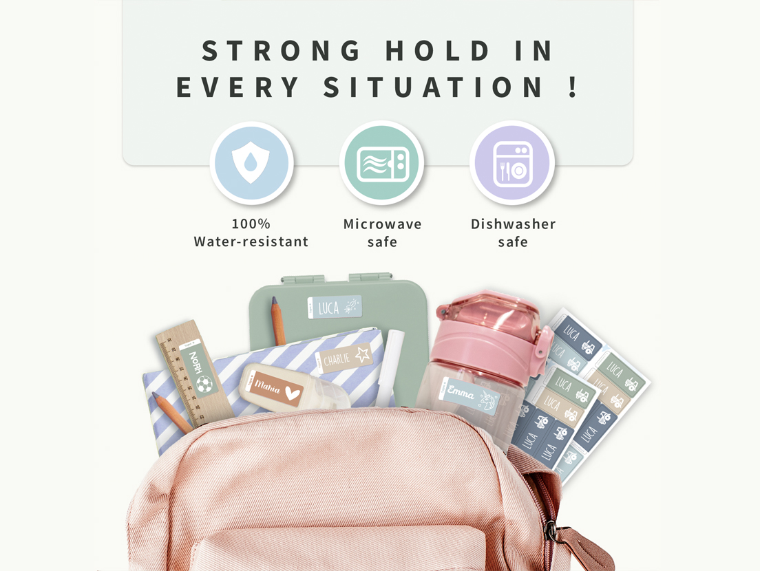 Small Name Labels (Multi Colour) 1