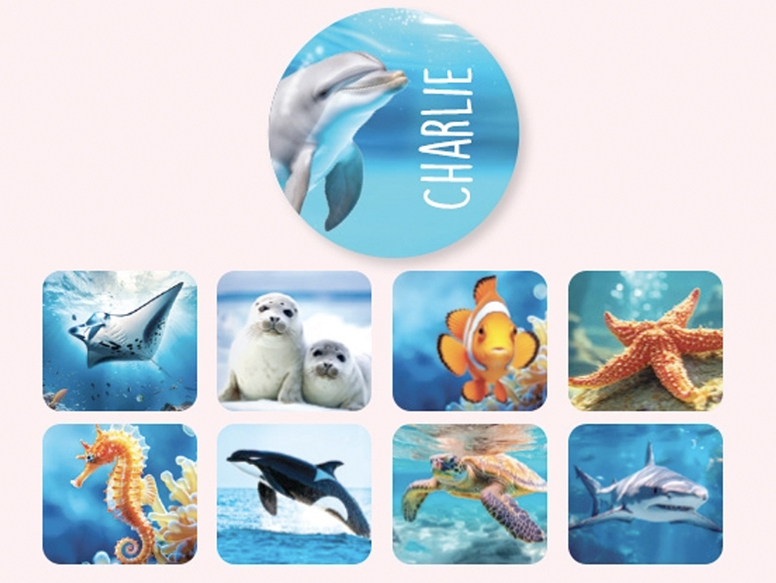 Round Realistic Name Stickers 7