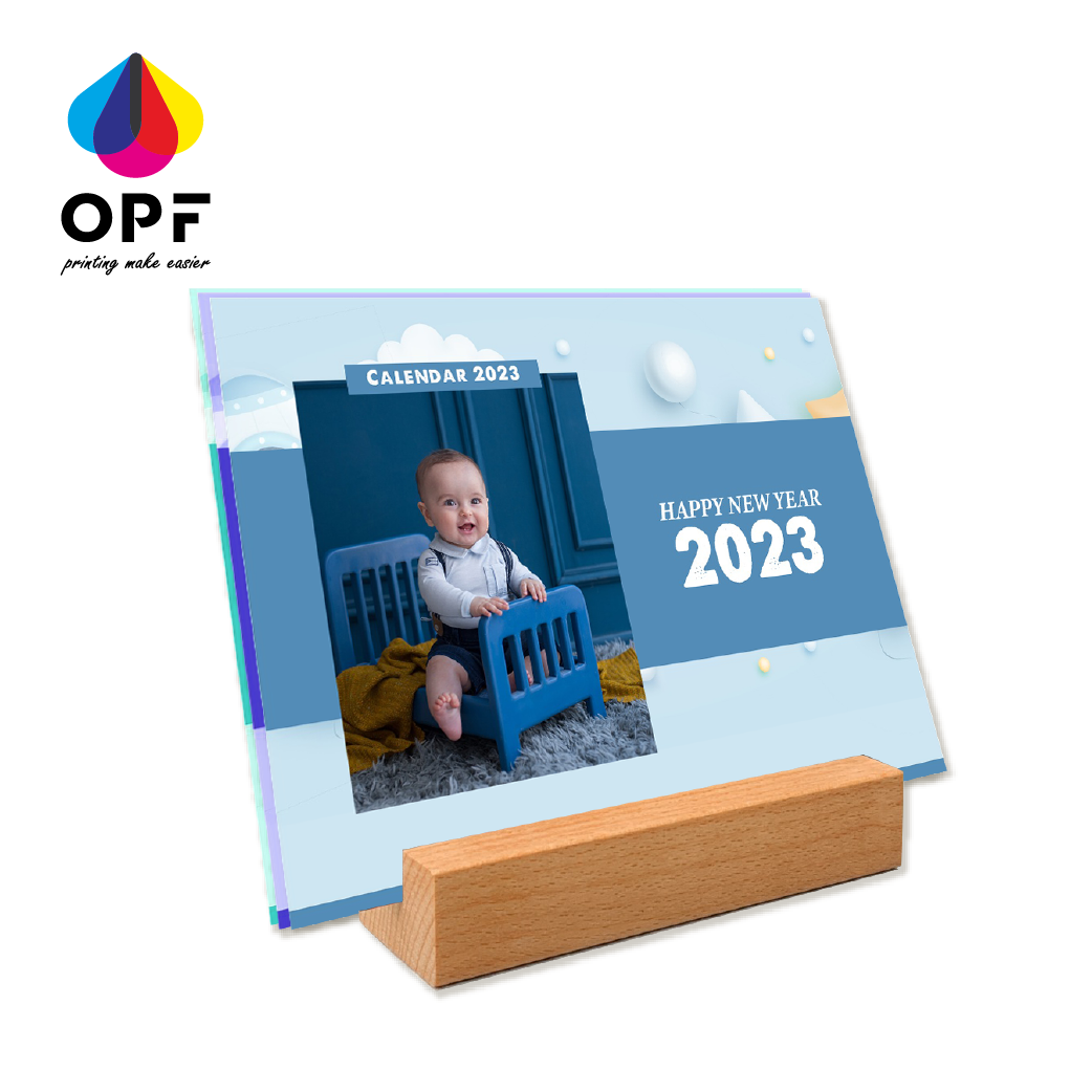 Calendar Photo Card With Wooden Standee