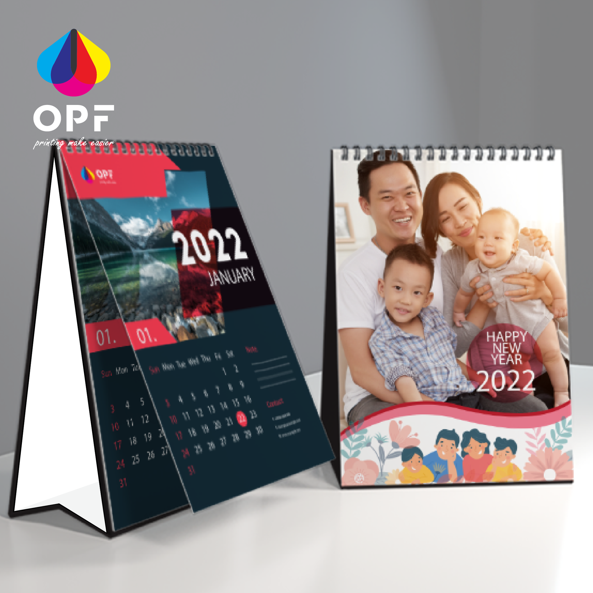 Hard Stand Desk Calendar