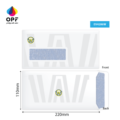 110mm(H) x 220mm(W), Window