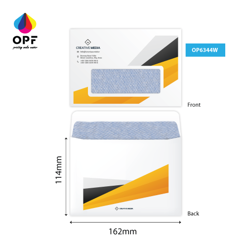162mm(W) x 114mm(H), Top Open & Window