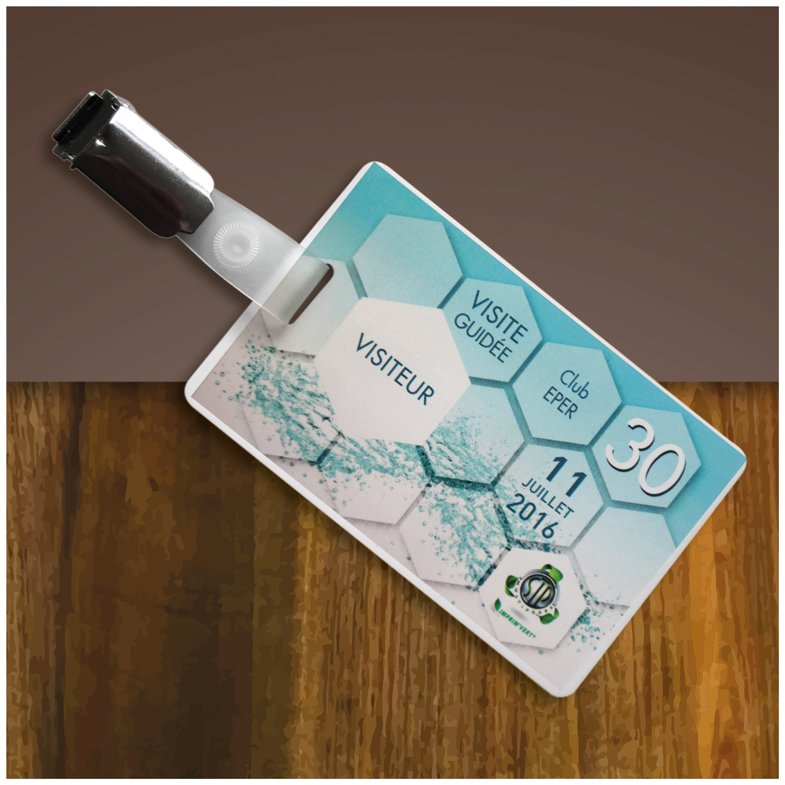 Cartes en plastique, Badges