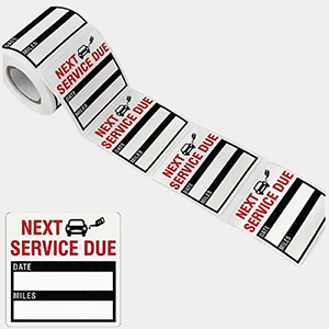 Car Service Labels Rolls