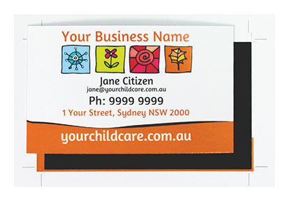 Business card with bleed trimmed