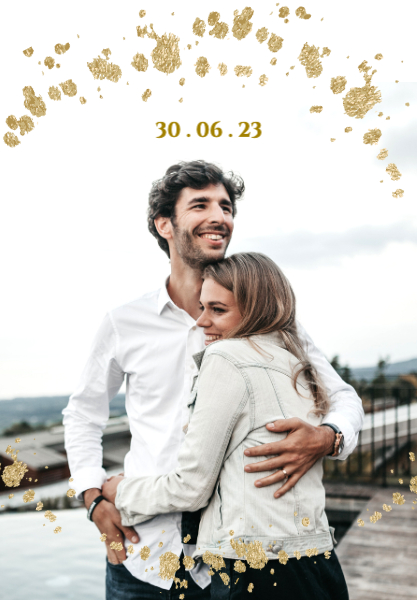 Classic Gold Save the Date Back