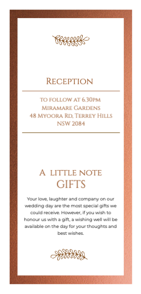 Bold Rose Invitation Back