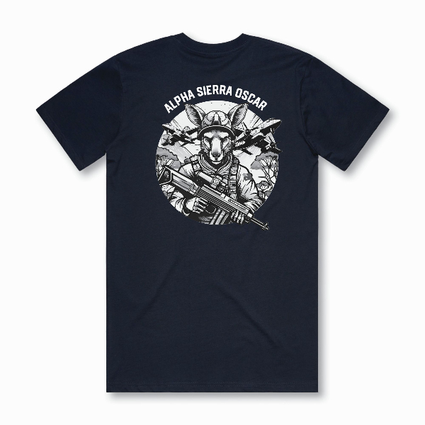 Alpha Sierra Oscar |  Navy T-shirt