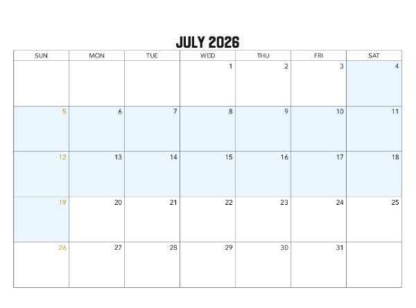 2026 Calendar (NSW) Family Photos