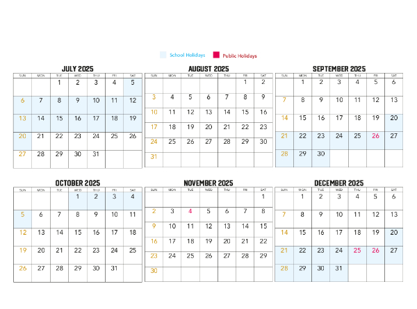 2025-2026 Financial Calendar (VIC) Family Photos