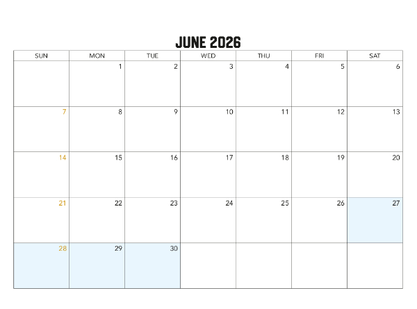 2025-2026 Financial Calendar (QLD) Family Photos