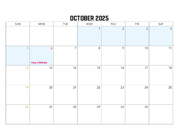 2025-2026 Financial Calendar (QLD)