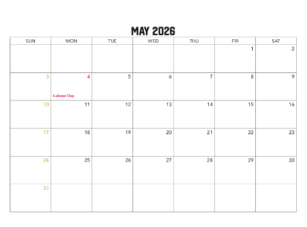 2025-2026 Financial Calendar (QLD)