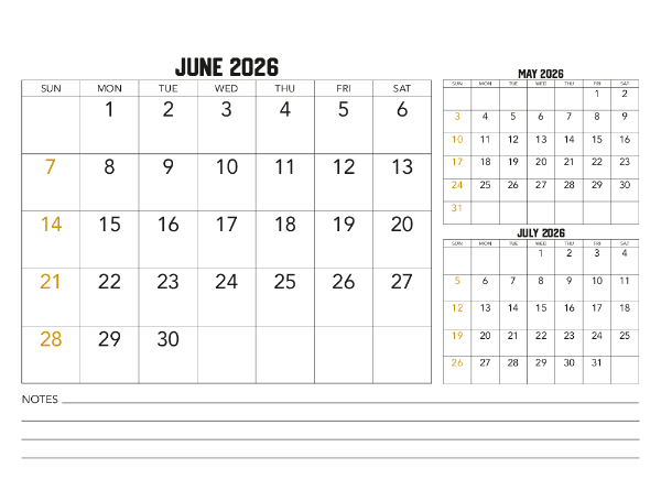 2026 Calendar (Australia Wide)