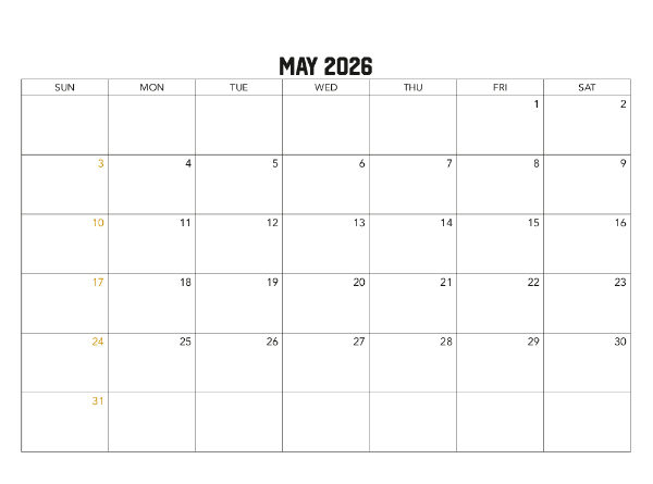 2026 Calendar (Australia Wide) Family Photos