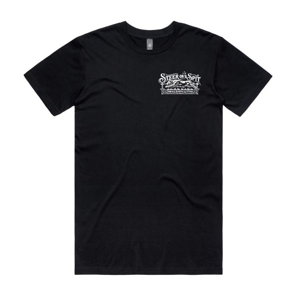 Steer on a Spit Black - Logo Only  Front Full