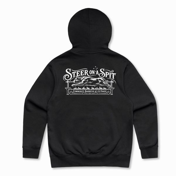 Steer on a Spit Hoodies - Logo Only Back Full