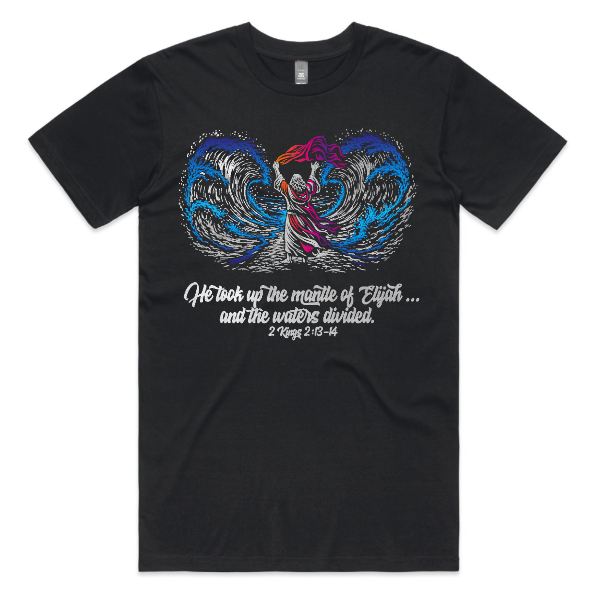 Elijah & Elisha whirlwind in Silver + Full Colour Front