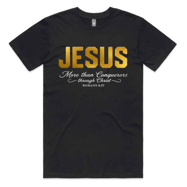 Jesus More Than Conquerors SILVER + GOLD Front