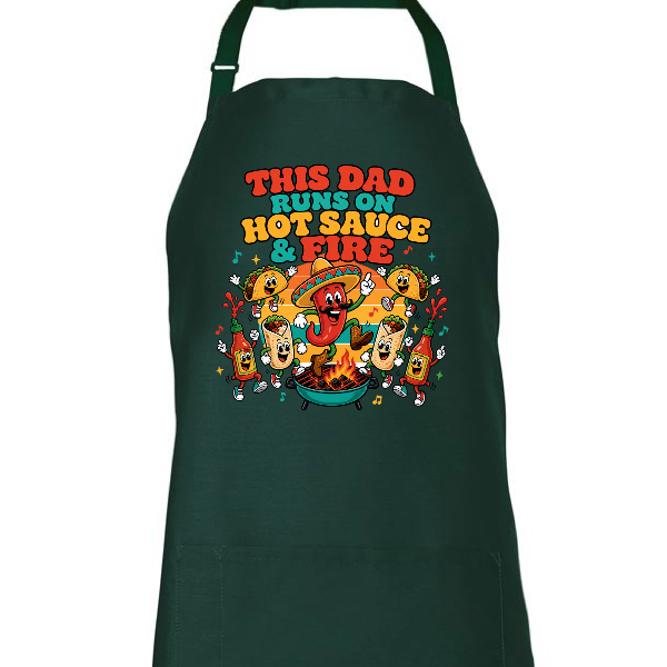 This Dad Runs on Hot Sauce.. Front Chest