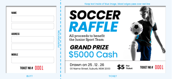 Soccer Raffle White Female
