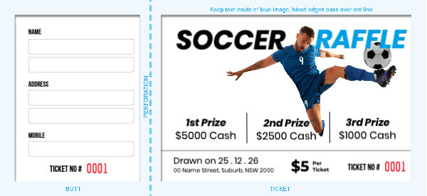 Soccer Raffle White Female