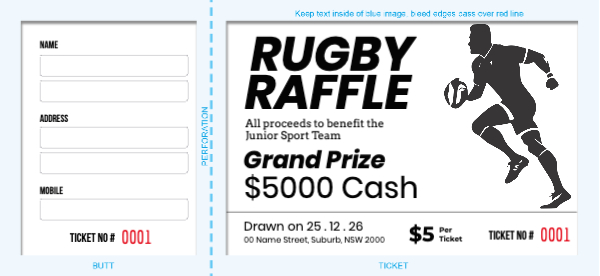 Footy Rugby Raffle Grand Prize