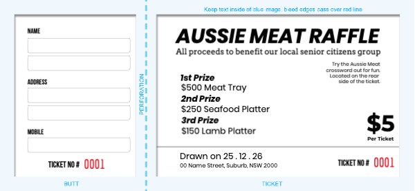 Aussie Meat Raffle 2 Front