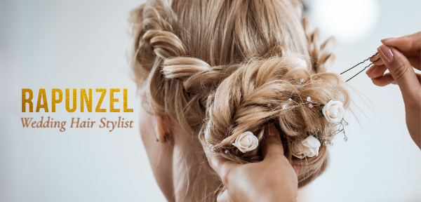 Rapunzel Wedding Hair Stylist Front