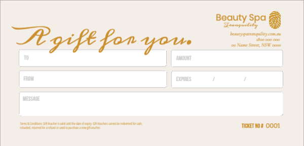 Beauty Spa Gold Back