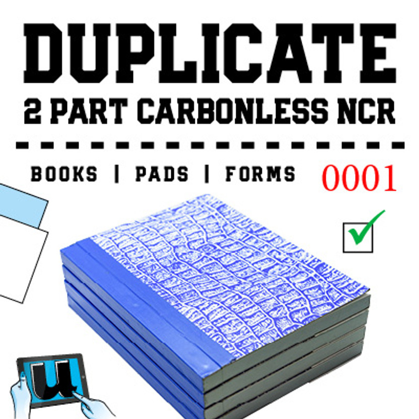 Duplicate 2 Part NCR Books