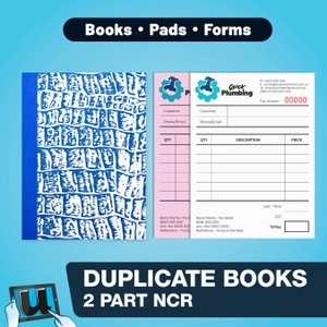 Duplicate 2 Part NCR Books