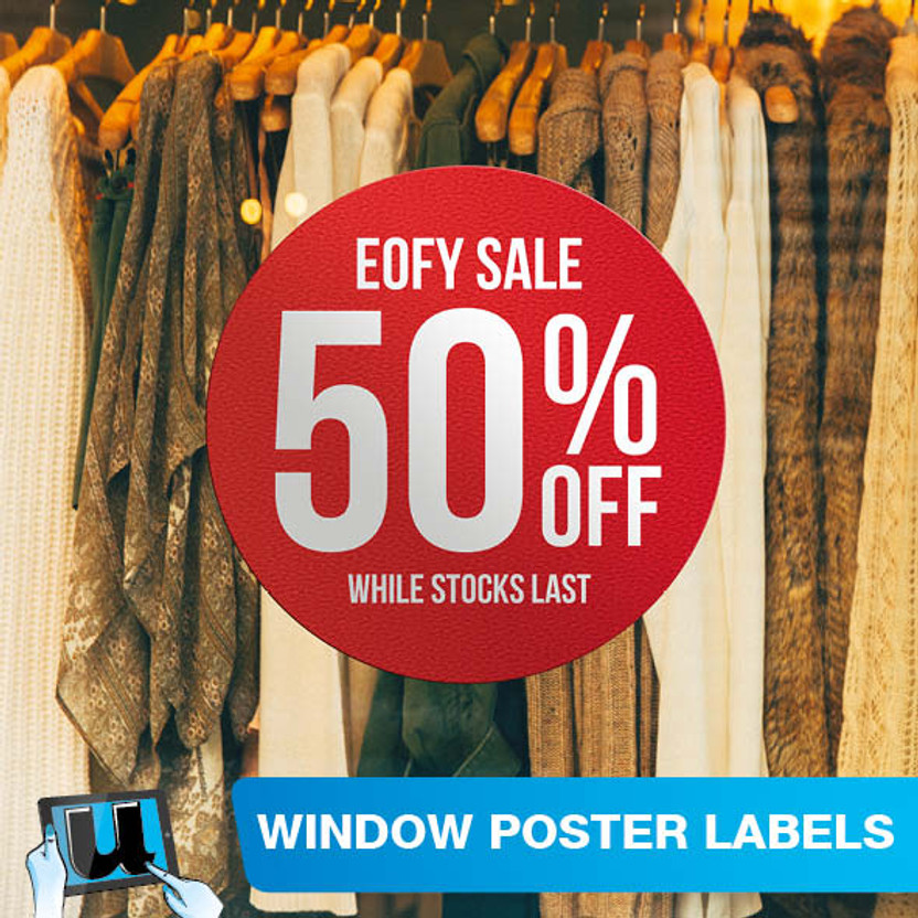 Window Shopfront Labels