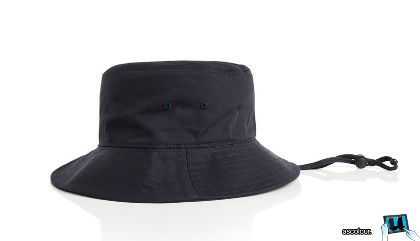 Navy Wide Brim Bucket Hat