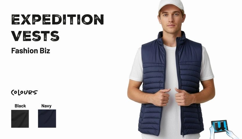 Fashion Biz Puffer Vest Expedition udesignit.com.au