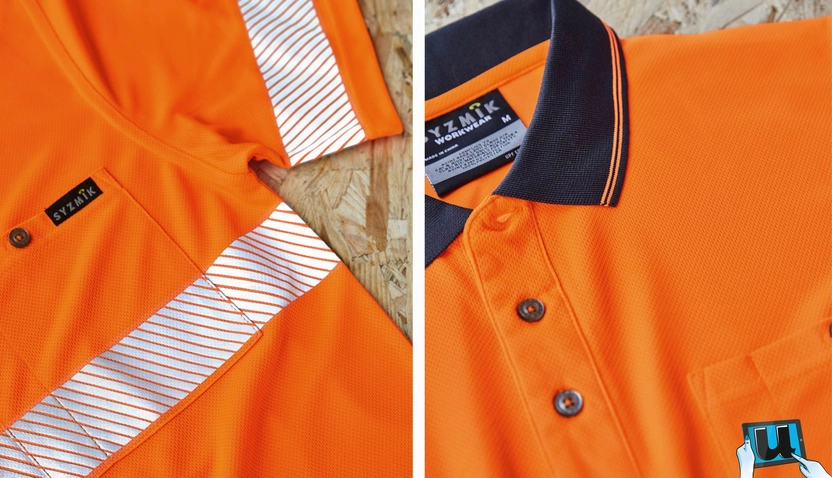 SYZMIK Hi Vis Segmented Tape Short Sleeve Polo ZH535 | Unisex